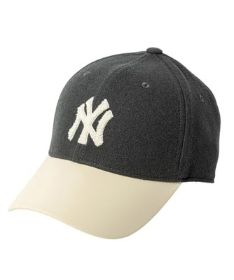 MLB Korea 3ACPV0236 Varsity Wool Structure Ball Cap Black [Parallel
