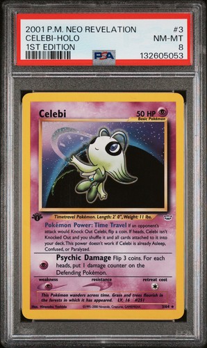 Celebi (1st Edition) graded PSA 8 for sale on eBay