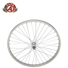 ALTA 24” Front Cruiser Wheel Silver Alloy 36 Spoke Single Wall 3/8 Axle Schrader