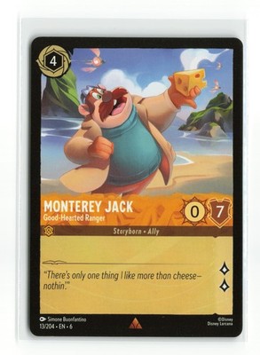 MONTEREY JACK 13/204 RARE NON FOIL DISNEY LORCANA NM