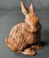 Vintage Red Mill Mfg. Pecan Shell Resin Rabbit