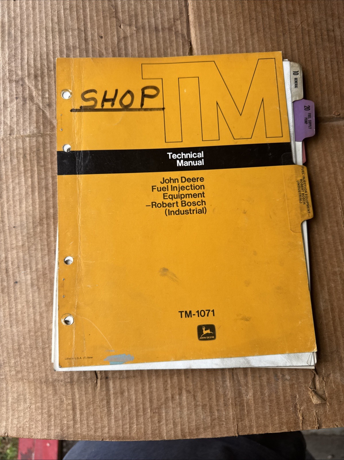 John Deere Robert Bosch Fuel Injection Equipment Technical Manual TM-1071