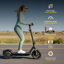 ELECTRIC SCOOTER 70KM RANGE MAX 750W 12'' TIRE E-SCOOTER W/ SHOCK SUSPENSION APP