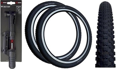 2x Kenda SMALL BLOCK 8 EIGHT 20 x 1.75 SCHWARZ MOUNTAINBIKE REIFEN + MINIPUMPE