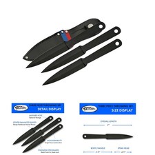 Precision 3-Piece Throwing Knife Set - 7 Inch Stainless Steel Blades for Adults
