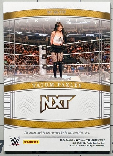 2024 Panini WWE NXT National Treasures TATUM PAXLEY Viewpoint Auto 14/25 champ - Picture 2 of 2