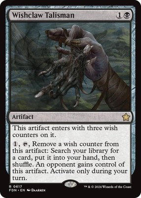 Wishclaw Talisman #617 NM Foundations FDN Magic MTG pack fresh commander staple
