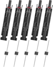 5 PCS PV Solar Panel Connector Male/Female 10A Built-In Diode Solar Wire Connect