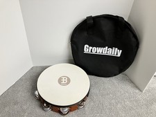 Meinl Wood Tambourine with Head and Two Rows Jingles Carrying Storage Bag