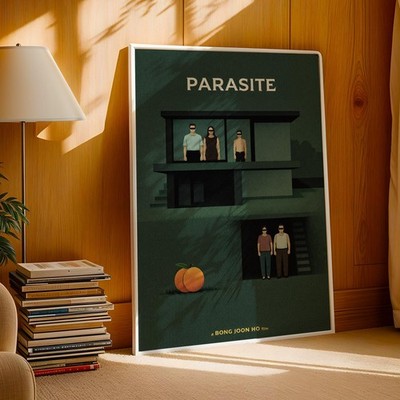 Parasite 2019 Art Minimal Movie Kunstdruck | Filmposter | Leinwand & gerahmt