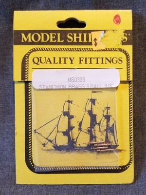 Model Shipways Fittings MS0399 BRASS STANCHIONS 1-Ball 3/8 10mm Detail Parts