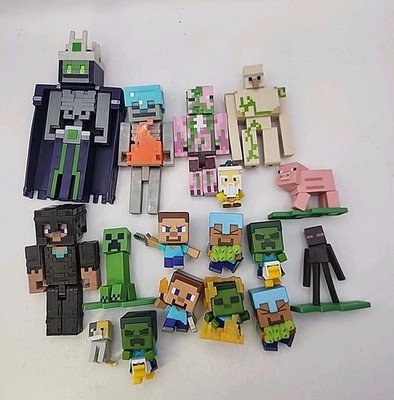 Minecraft Large Toy Lot Dungeons Nameless One Steve Chicken Jockey Mini Figures 