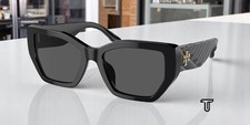 TORY BURCH TY7187U 170987 Black Solid Grey 53 mm Women's Sunglasses