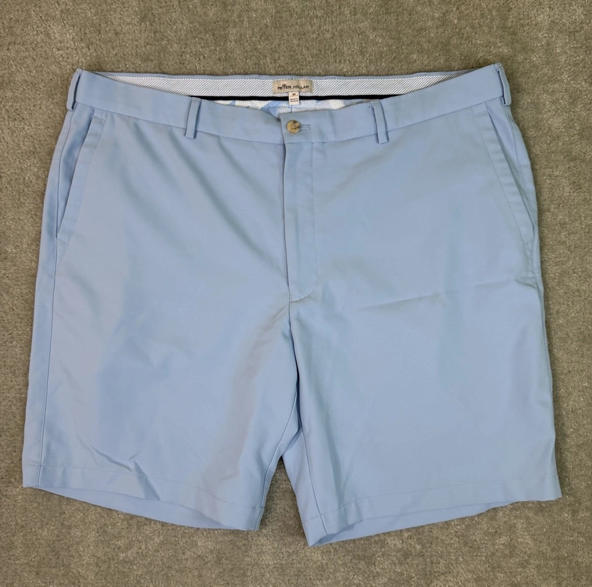 Peter Millar Men's Salem Performance Golf Shorts Light Blue ME0EB82 Size 40