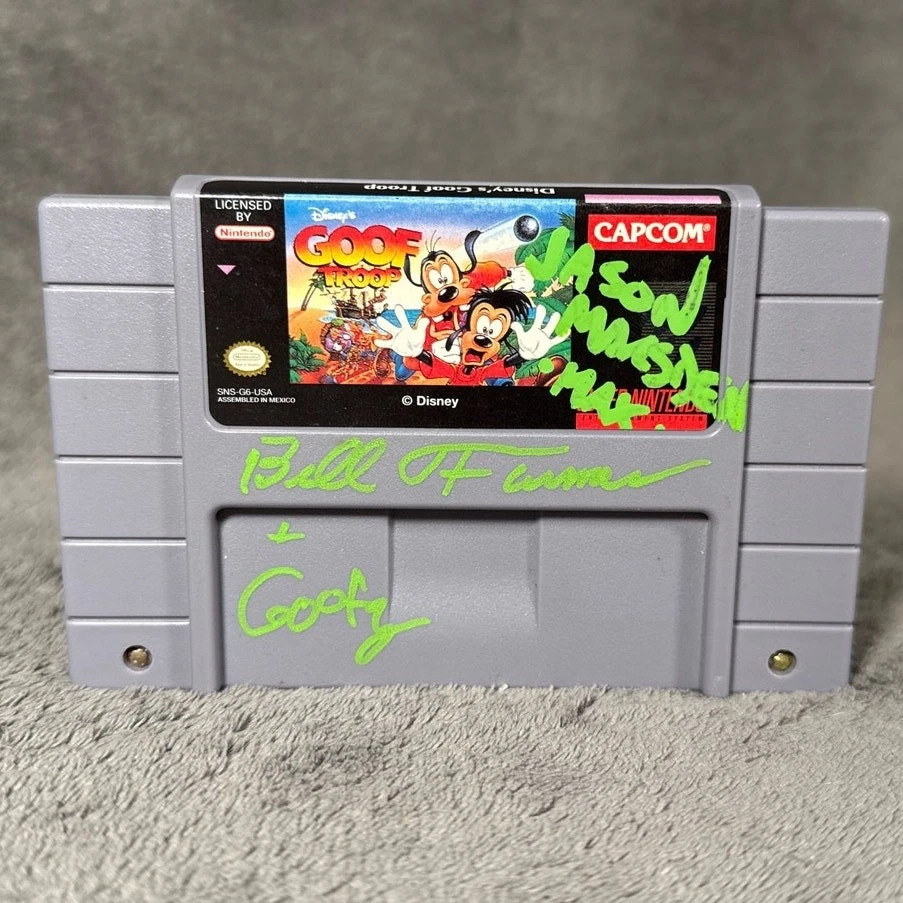  GOOF TROOP BILL FARMER & JASON MARSDEN Signed SNES Game Cartridge JSA COA - Image 2 of 4