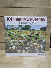 “101 Pooping Puppies” 1000 Piece New Puzzle Dogs Funwares Sealed