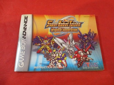 Super Robot Taisen Original Generation Nintendo Game Boy Advance Manual Booklet