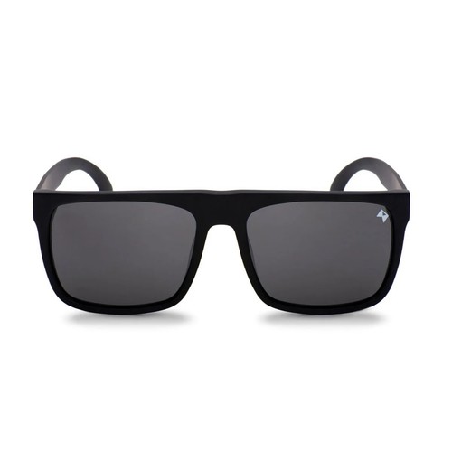 William Painter The Level Titanium Polarized Square Sunglasses Black Lens UV400