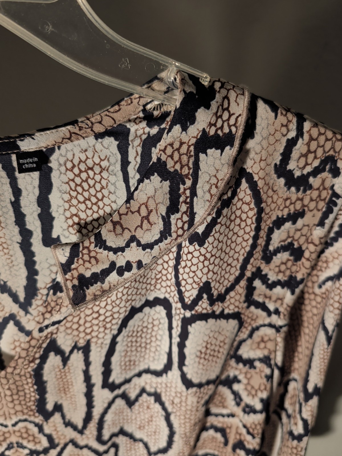 Cabi Jacket/Blouse Combo Size S Python Print Long… - image 12