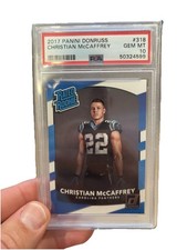 2017 Panini Donruss - Rated Rookie PSA 10 Christian McCaffrey #318 (RC)
