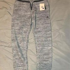 girls Reebok NWT double knit jogger pants size Medium heather gray