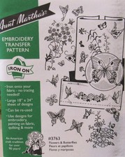 Aunt Marthas 3763 FLOWERS BUTTERFLIES Gorgeou...