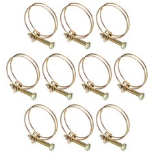 10Pcs 42-46mm Adjustable Double Wire Hose Clamp for Pump Hose