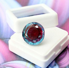 Certified Natural Pitambari Sapphire Bi-Color 10.56 Ct Round Cut Loose Gemstone