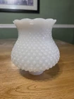 Vintage Tulip Hobnail Lamp Shade, Milk Glass. 1 5/8" Fitter.