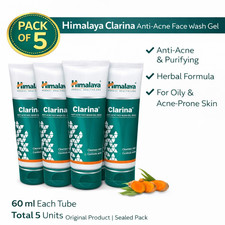 Himalaya Clarina Face Wash Pack of 5  60ml Each  Herbal  Free Shipping