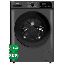 Slim-depth 8kg washing machine, 52cm, dark graphite, 1400rpm, 1-Touch Smart Wash
