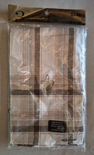 NOS VTG Gentleman's Handkerchiefs Pack of 3 Plaid Brown Maroon White Cotton