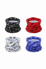 4 Pack Neck Gaiter Face Cover, Multipurpose Bandana