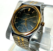 Vintage 1987 Timex Marlin Royal Oak Two Toned Crosshair Manual Wind Watch Rare