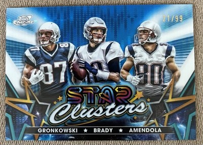 2024 Topps Cosmic - Star Clusters Brady, Gronk, Amendola Blue Moon Refractor /99
