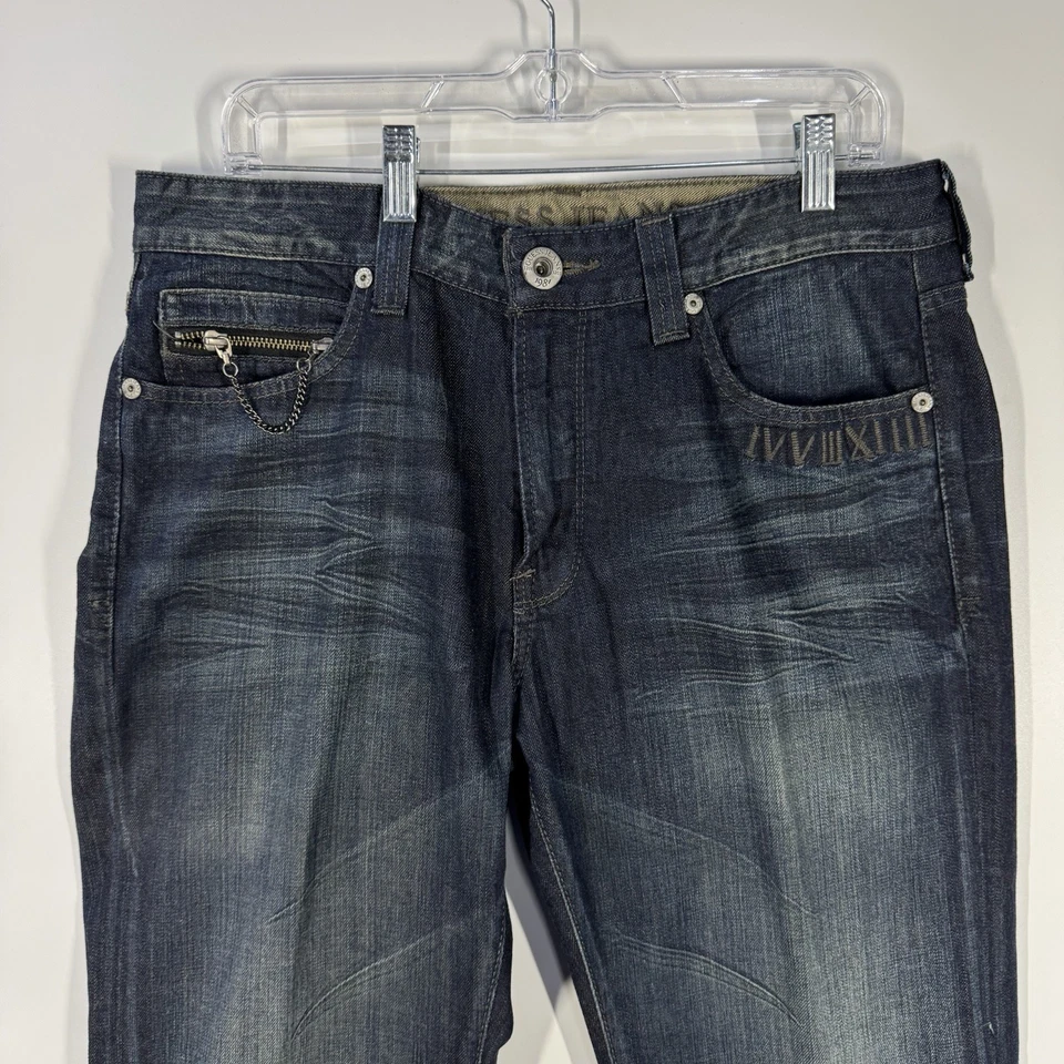 Guess Men’s Desmond Jeans 36W x 27L Blue Denim Relaxed Fit Straight Leg - Image 3 of 4