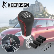 Auto Manuell 5 Gang Manuell Schaltknauf Ersatz Leder Schwarz für Suzuki Swift