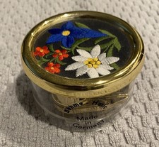 Vintage BOHME Music Box   MADE IN GERMANY  Embroidered Flowers NH3-1171 on The Hot Collector