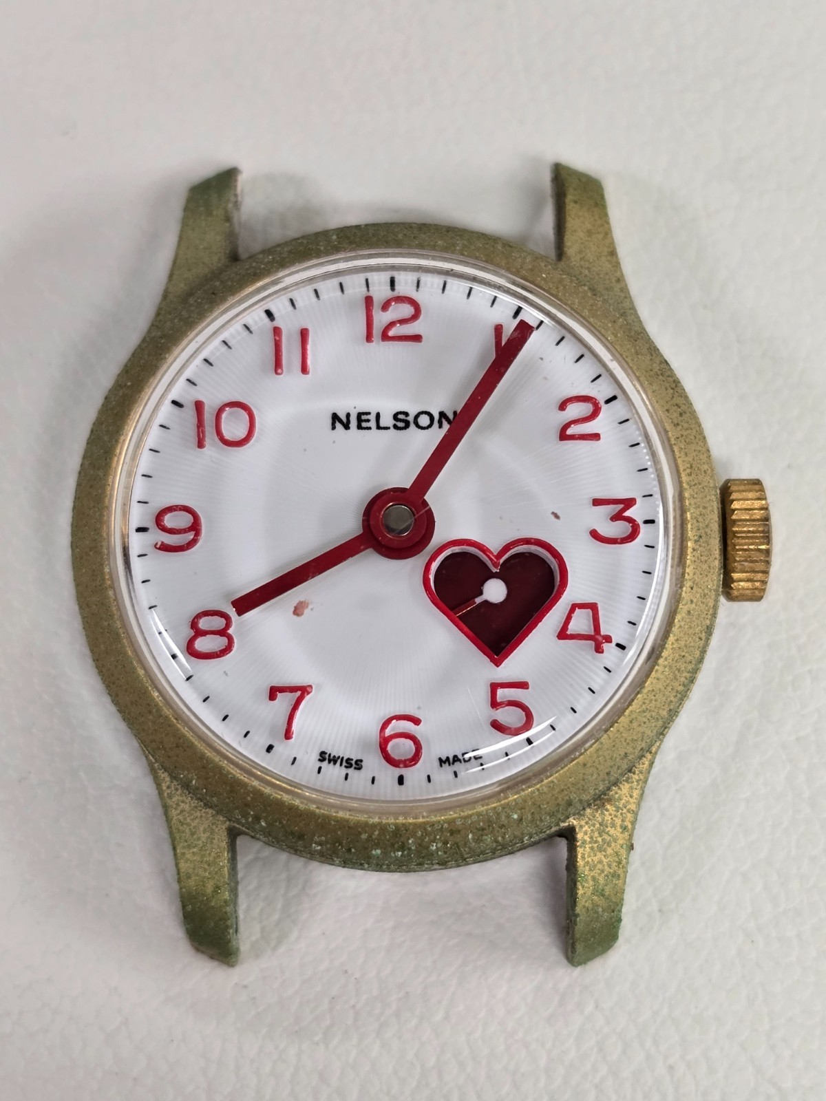 Nelson Working Beating Hand Heart Wristwatch Vintage Second Ladies - VintageWatches.PK Nelson Working Beating Hand Heart Wristwatch Vintage Second Ladies - vintagewatches.pk