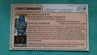 Vintage 1984 GI Joe Mail Away Hooded Cobra Commander v2 File Card Uncut
