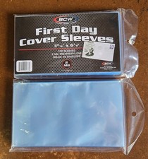 200 (2 x 100) FIRST DAY COVER POLY SLEEVES #6 COVERS, 2 mil, CRYSTAL CLEAR
