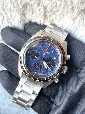 Seiko Prospex Speed Timer Chronograph SBDL087 Quartz Blue Dial Near Mint