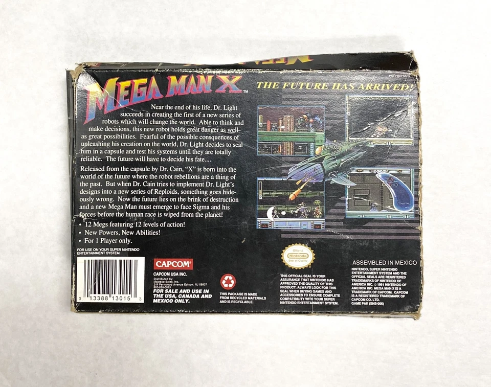 Mega Man X Super Nintendo Authentic Game w Original Box 1991 - 1992 SNS-006 - Image 4 of 4