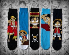 Anime One Piece Monkey Luffy Socks 5 Pack