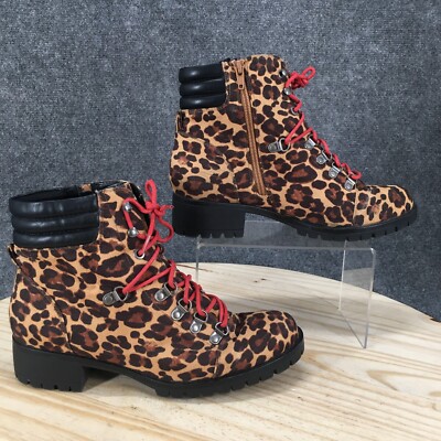 SO Boots Womens M Creek Hiking Multicolor Faux Leather Block