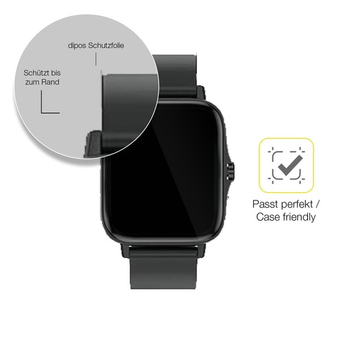 2x Screen Protector for Kaseemi 1,7 inch Smartwatch Protective Film covers 100% - 第 6/7 張圖片