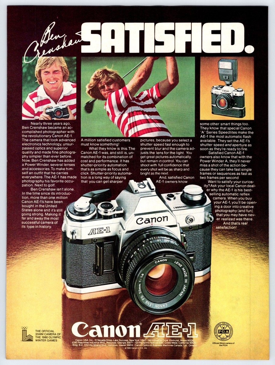 1980 BEN CRENSHAW CANON AE-1 CAMERA Vintage 8
