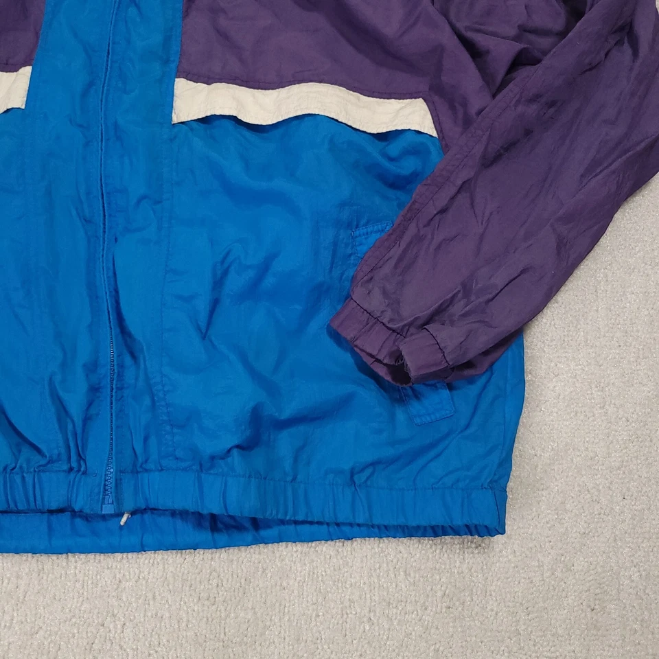 Chaqueta cortavientos Pacific Trail vintage para hombre azul medio cremallera completa forrada de malla Foto 4 de 4