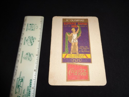 Coca Cola 1932 Los Angeles Olympics Coaster Card X Olympiad Coke 10th Vintage - Picture 5 of 8