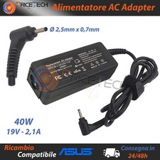 Alimentatore compatibile ASUS eeePC 1101HAG 1101HGO 1102HA 1104HA 40W 2,5mm